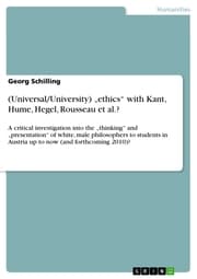 Cover von (Universal/University) 'ethics' with Kant, Hume, Hegel, Rousseau et al.?