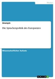 Cover von Die Sprachenpolitik des Europarates