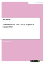 Cover von Diskussion um eine 'Neue Regionale Geographie'
