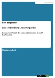 Cover von Die spätantiken Literaturquellen