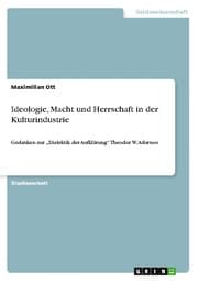 Cover von Ideologie, Macht und Herrschaft in der Kulturindustrie
