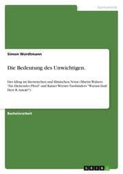 Cover von Die Bedeutung des Unwichtigen.