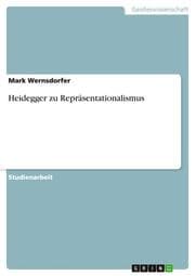 Cover von Heidegger zu Repräsentationalismus