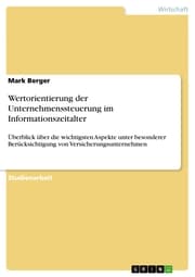 Cover von Wertorientierung der Unternehmenssteuerung im Informationszeitalter