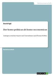 Cover von Der homo politicus als homo oeconomicus