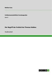 Cover von Der Begriff der Freiheit bei Thomas Hobbes