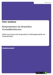 Cover von Korporatismus im deutschen Gesundheitswesen