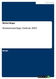 Cover von Seminarunterlage Outlook 2003