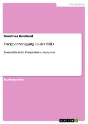 Cover von Energieerzeugung in der BRD