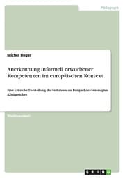 Cover von Anerkennung informell erworbener Kompetenzen im europäischen Kontext