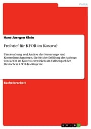 Cover von Freibrief für KFOR im Kosovo?