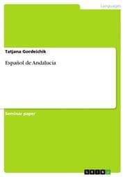 Cover von Español de Andalucía
