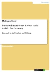 Cover von Intrinsisch motiviertes Streben nach sozialer Anerkennung