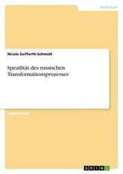 Cover von Spezifität des russischen Transformationsprozesses