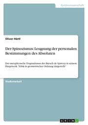 Cover von Der Spinozismus: Leugnung der personalen Bestimmungen des Absoluten