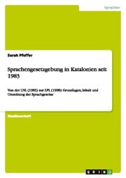 Cover von Sprachengesetzgebung in Katalonien seit 1983