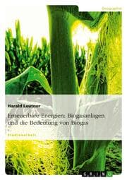 Cover von Erneuerbare Energien: Biogasanlagen und die Bedeutung von Biogas