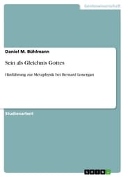 Cover von Sein als Gleichnis Gottes