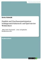 Cover von Dualität und Zuschauerpartizipation: Schlingensiefs Koketterie und Spiel mit der Wirklichkeit
