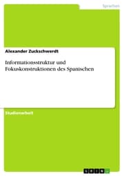 Cover von Informationsstruktur und Fokuskonstruktionen des Spanischen