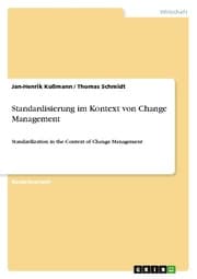 Cover von Standardisierung im Kontext von Change Management