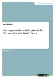 Cover von Die empiristische und skeptizistische Erkenntnistheorie David Humes