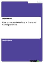 Cover von Salutogenese und Coaching in Bezug auf Rückenprävention