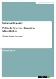 Cover von Politische Systeme - Transition, Klassifikation