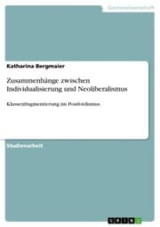 Cover von Zusammenhänge zwischen Individualisierung und Neoliberalismus