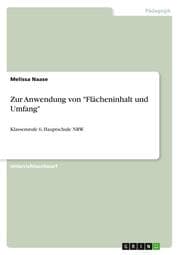 Cover von Zur Anwendung von 'Flächeninhalt und Umfang'