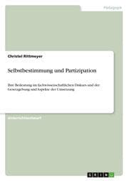 Cover von Selbstbestimmung und Partizipation