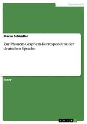 Cover von Zur Phonem-Graphem-Korrespondenz der deutschen Sprache
