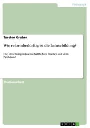 Cover von Wie reformbedürftig ist die Lehrerbildung?