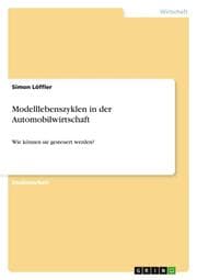 Cover von Modelllebenszyklen in der Automobilwirtschaft