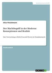 Cover von Der Machtbegriff in der Moderne: Konzeptionen und Realität