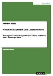 Cover von Geschlechtsspezifik und Lesemotivation