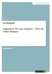 Cover von Augustinus 'De vera religione' - Über die wahre Religion