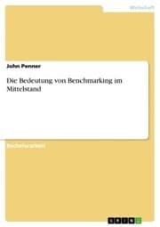 Cover von Die Bedeutung von Benchmarking im Mittelstand