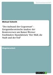 Cover von 'Der Aufstand der Gegenwart' - Ereignistheoretische Analyse der Kontroversen um Rainer-Werner Fassbinders Skandalstück 'Der Müll, die Stadt und der Tod'