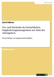 Cover von Vor- und Nachteile des betrieblichen Eingliederungsmanagement aus Sicht des Arbeitgebers