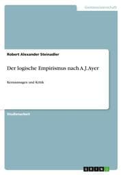 Cover von Der logische Empirismus nach A.J.Ayer