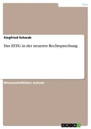 Cover von Das EFZG in der neueren Rechtsprechung