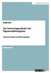 Cover von Zur Gewalt Jugendlicher mit Migrationshintergrund