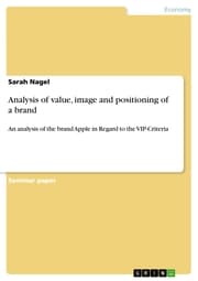 Cover von Analysis of value, image and positioning of a brand