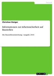 Cover von Informationen zur Arbeitssicherheit auf Baustellen