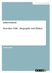 Cover von Dorothee Sölle - Biographie und Wirken