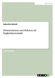 Cover von Präsentationen und Referate im Englischunterricht
