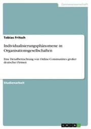 Cover von Individualisierungsphänomene in Organisationsgesellschaften