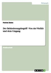 Cover von Der Behinderungsbegriff - Von der Vielfalt und dem Umgang