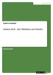 Cover von Günter Eich - Die Mädchen aus Viterbo